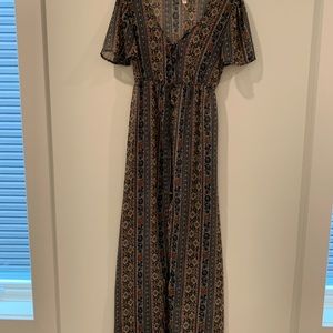 Floor length button up kimono